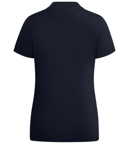 Horsehead Icon Design - Premium women's polo shirt_FRENCH NAVY_back