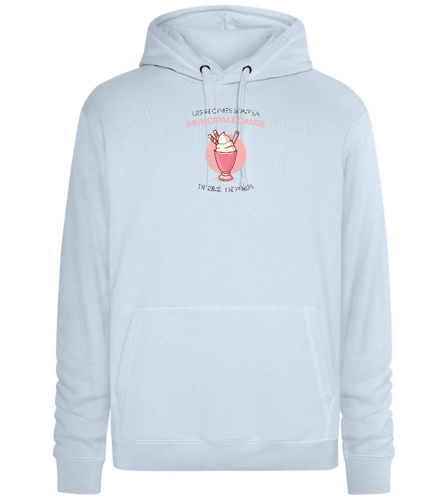 Cause For Weight Gain Design - Premium unisex hoodie_CREAMY BLUE_front