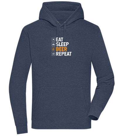 Beer Repeat Design - Premium unisex hoodie_DENIM CHINA_front