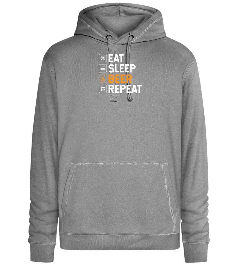 Beer Repeat Design - Premium unisex hoodie_ORION GREY II_front