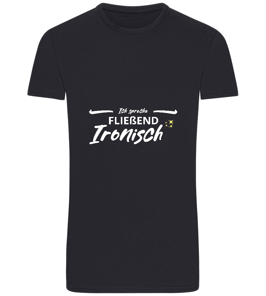 Fluently Ironic Design - Basic Unisex T-Shirt_FRENCH NAVY_front
