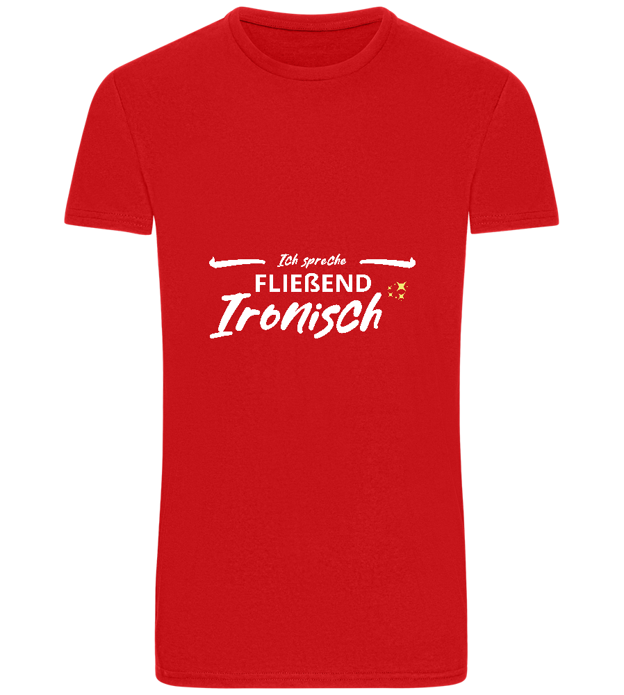 Fluently Ironic Design - Basic Unisex T-Shirt_RED_front