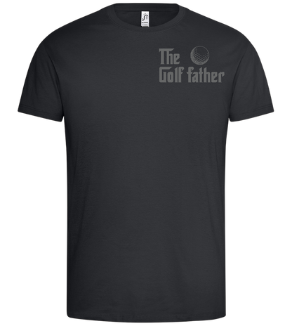 Golf Father Design - Premium men's t-shirt_DARK GRAY_front