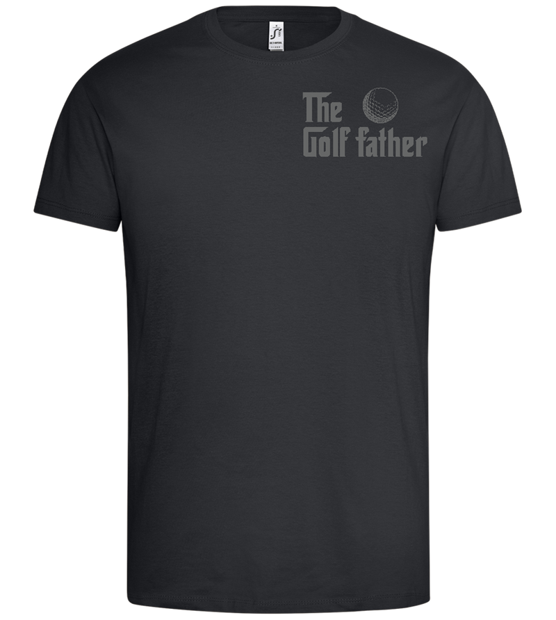 Golf Father Design - Premium men's t-shirt_DARK GRAY_front