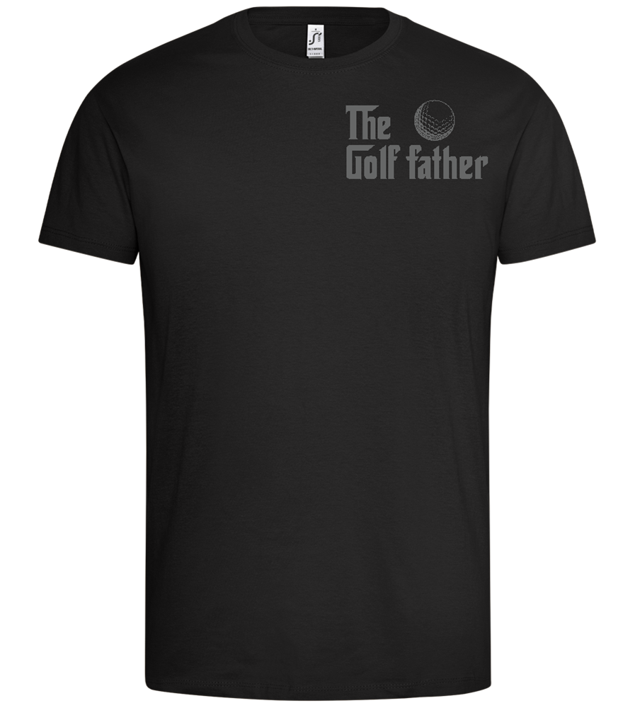 Golf Father Design - Premium men's t-shirt_DEEP BLACK_front