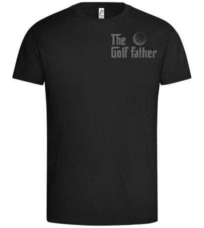 Golf Father Design - Premium men's t-shirt_DEEP BLACK_front