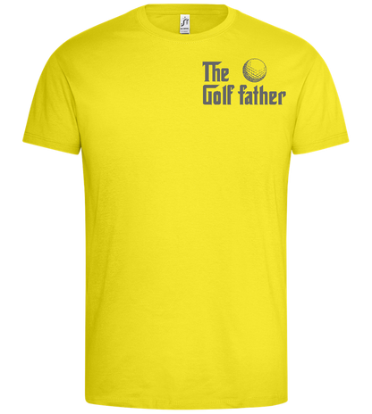 Golf Father Design - Premium men's t-shirt_LEMON_front