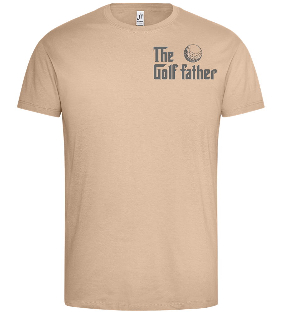 Golf Father Design - Premium men's t-shirt_SAND_front