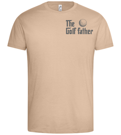 Golf Father Design - Premium men's t-shirt_SAND_front