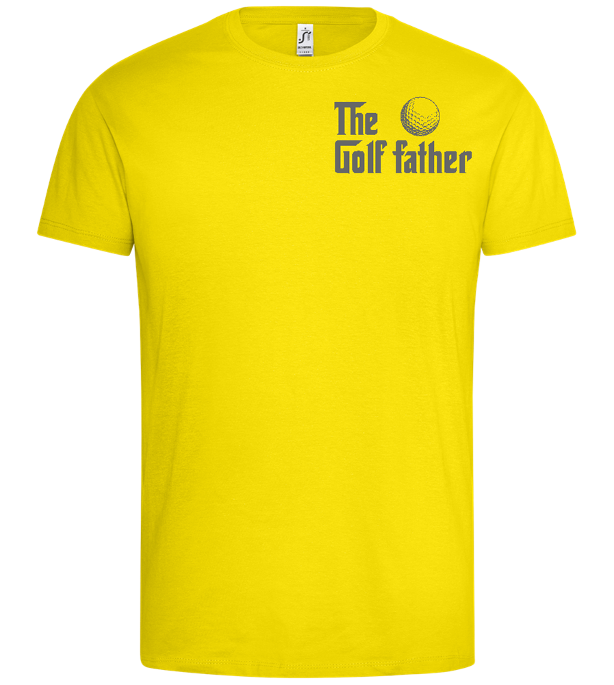 Golf Father Design - Premium men's t-shirt_YELLOW_front