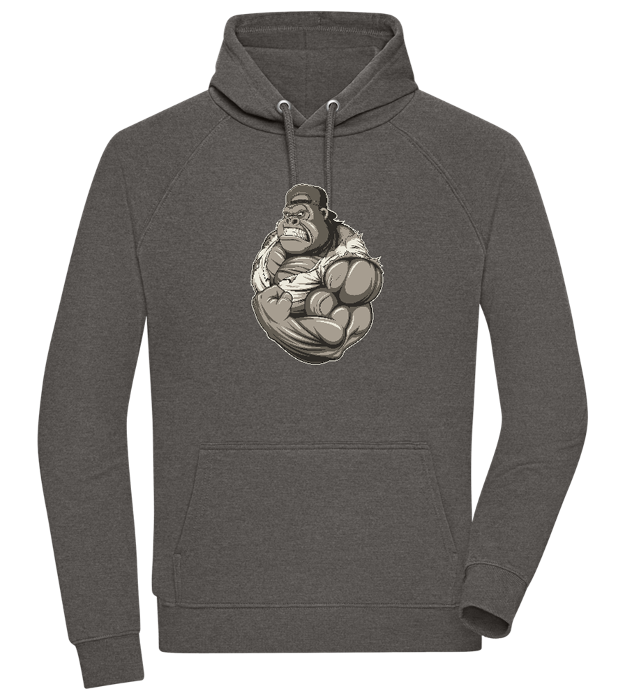 Gorilla Flex Design - Comfort unisex hoodie_CHARCOAL CHIN_front