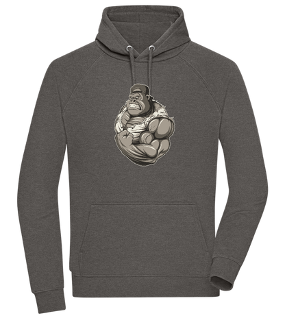 Gorilla Flex Design - Comfort unisex hoodie_CHARCOAL CHIN_front