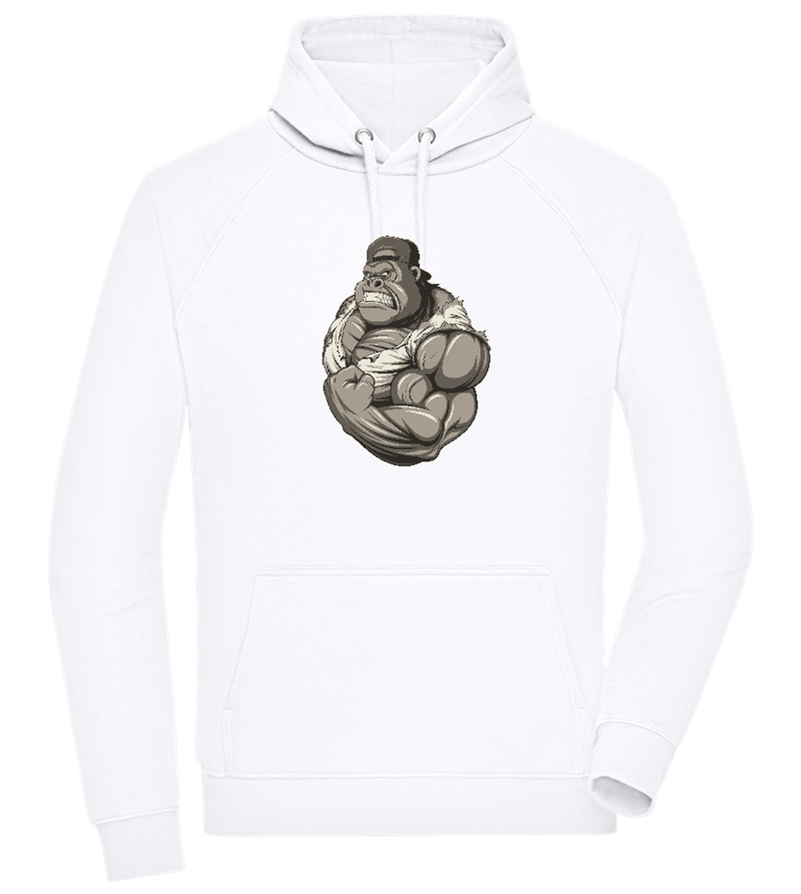 Gorilla Flex Design - Comfort unisex hoodie_WHITE_front