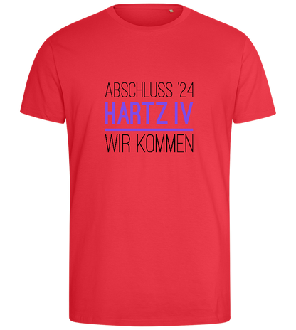 Abschluss '24 Hartz IV Design - Comfort men's fitted t-shirt_BRIGHT RED_front