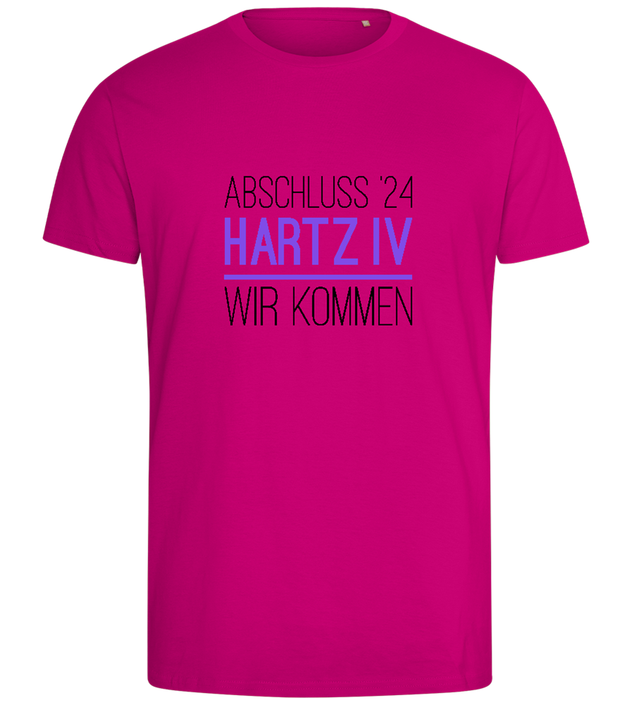 Abschluss '24 Hartz IV Design - Comfort men's fitted t-shirt_FUCHSIA_front