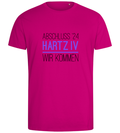 Abschluss '24 Hartz IV Design - Comfort men's fitted t-shirt_FUCHSIA_front