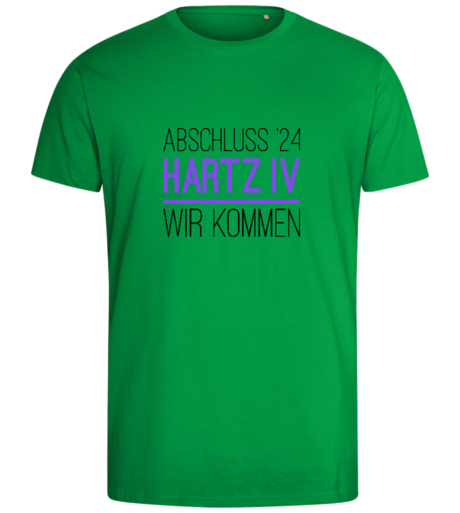 Abschluss '24 Hartz IV Design - Comfort men's fitted t-shirt_MEADOW GREEN_front