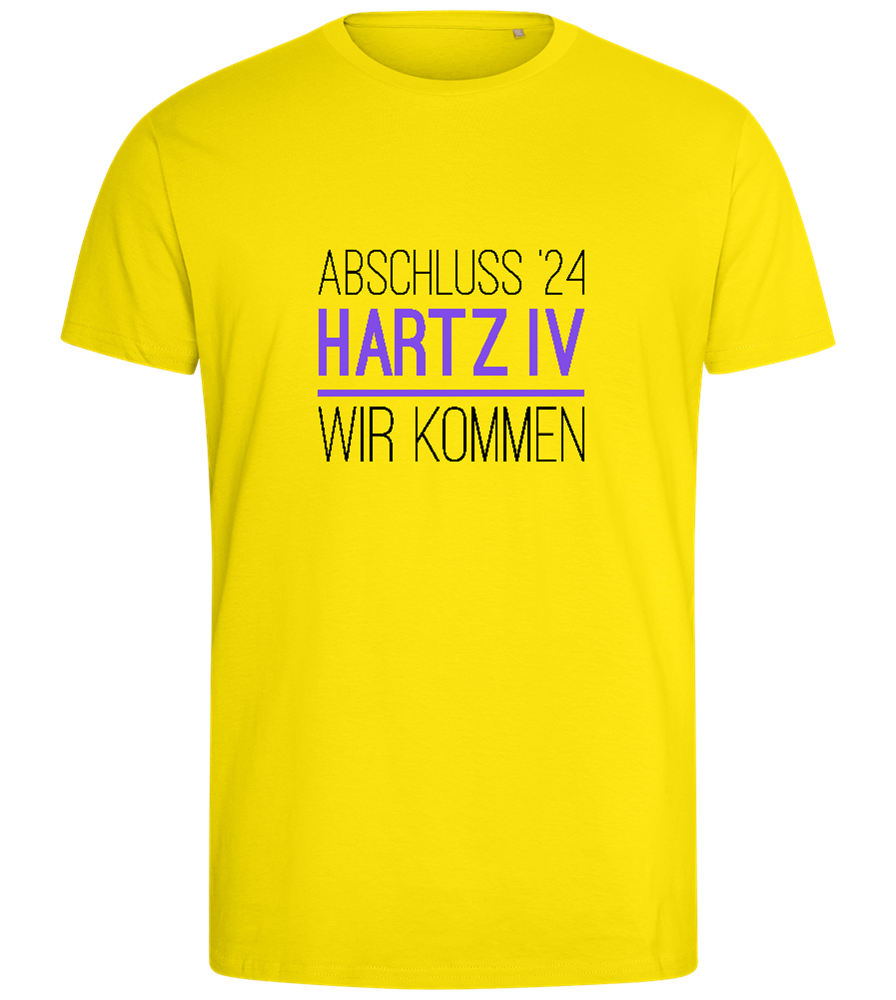 Abschluss '24 Hartz IV Design - Comfort men's fitted t-shirt_YELLOW_front