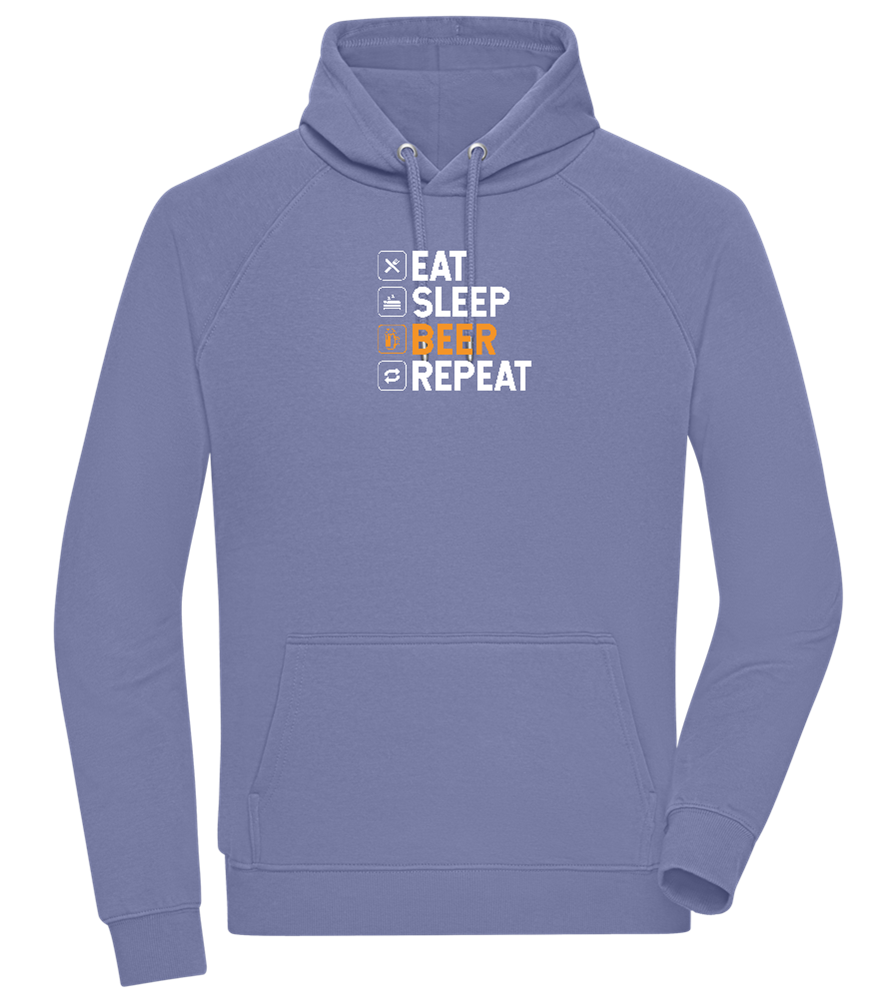 Beer Repeat Design - Comfort unisex hoodie_BLUE_front