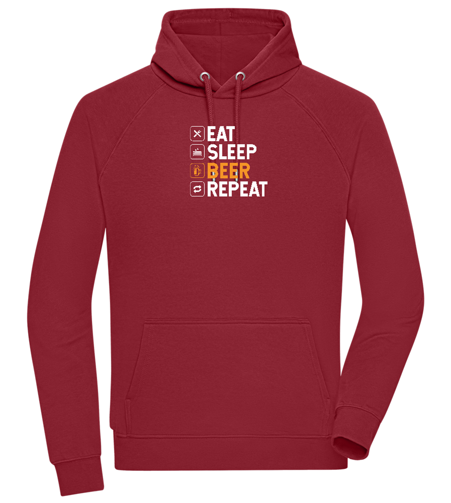 Beer Repeat Design - Comfort unisex hoodie_BORDEAUX_front