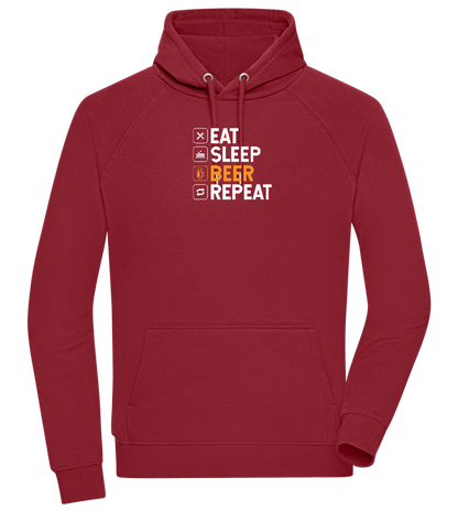 Beer Repeat Design - Comfort unisex hoodie_BORDEAUX_front