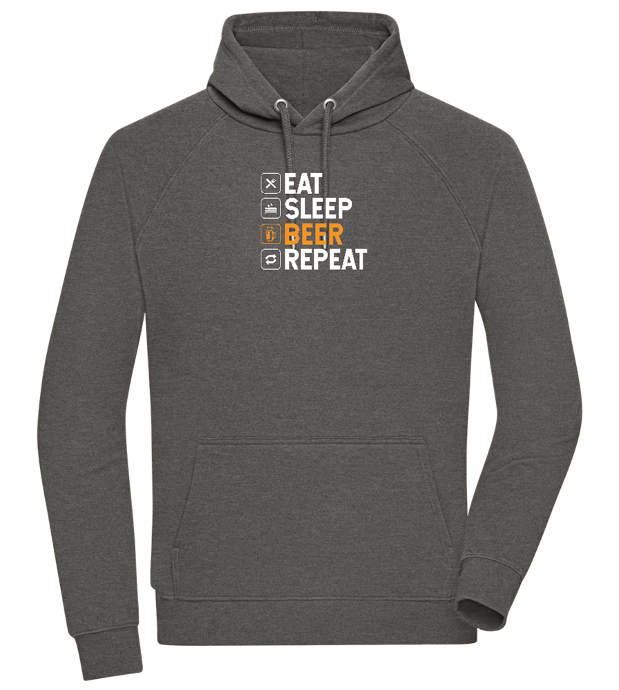 Beer Repeat Design - Comfort unisex hoodie_CHARCOAL CHIN_front