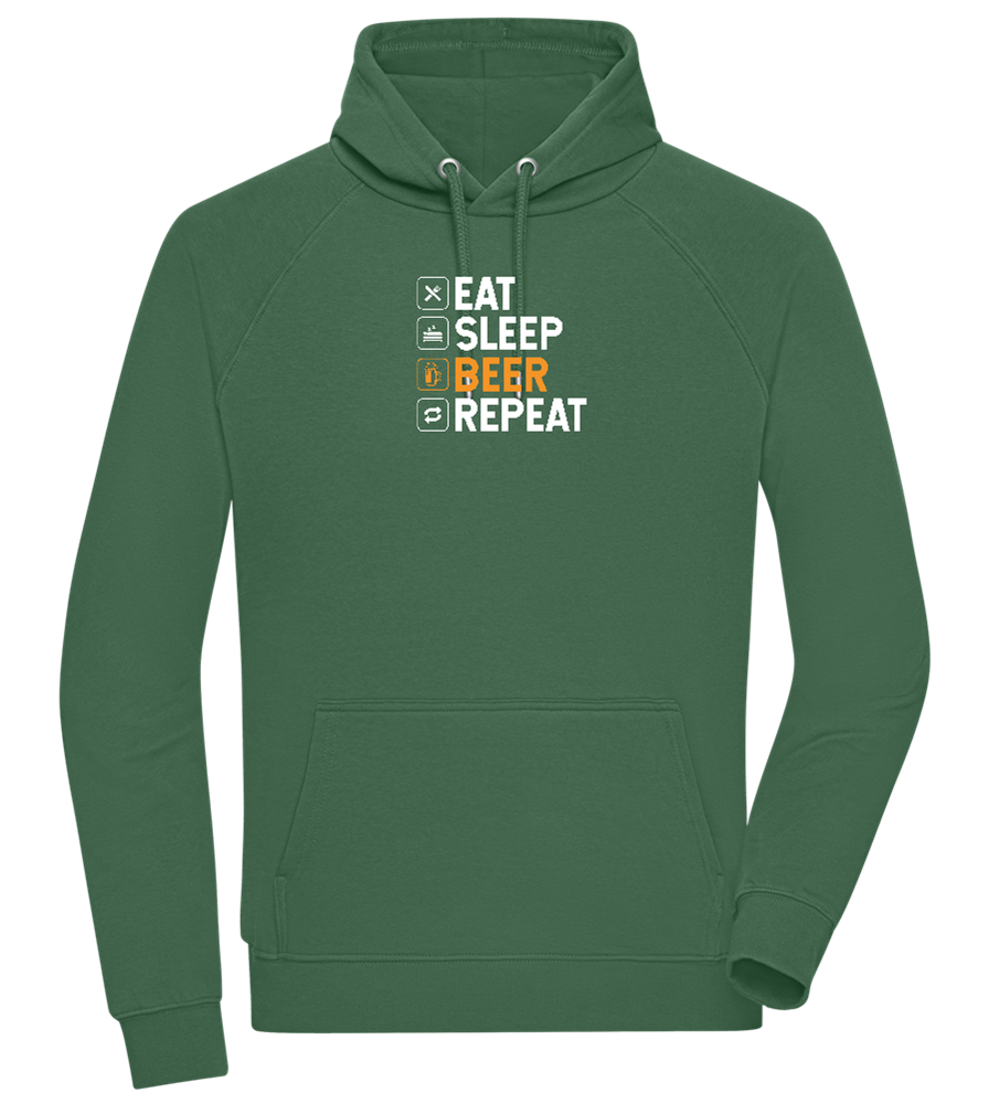 Beer Repeat Design - Comfort unisex hoodie_GREEN BOTTLE_front