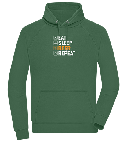 Beer Repeat Design - Comfort unisex hoodie_GREEN BOTTLE_front