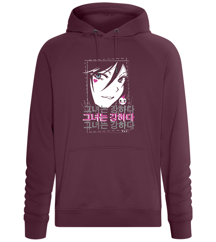 Girl with Heart Design - Comfort unisex hoodie_BORDEAUX_front