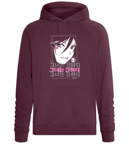 Girl with Heart Design - Comfort unisex hoodie_BORDEAUX_front