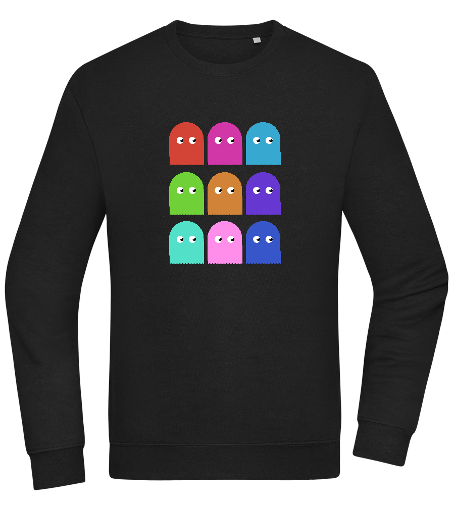 Classic Ghosts Design - Comfort Essential Unisex Sweater_BLACK_front