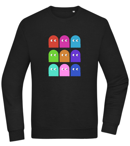 Classic Ghosts Design - Comfort Essential Unisex Sweater_BLACK_front