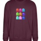 Classic Ghosts Design - Comfort Essential Unisex Sweater_BORDEAUX_front