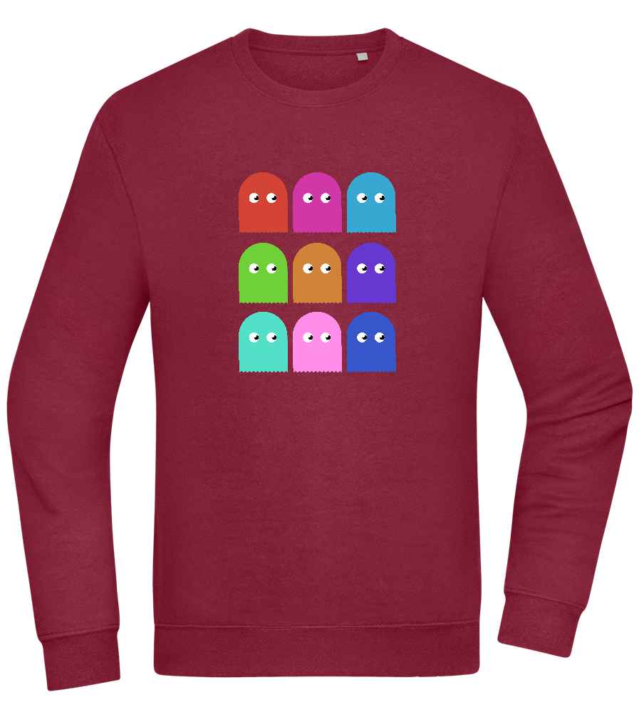 Classic Ghosts Design - Comfort Essential Unisex Sweater_BORDEAUX_front