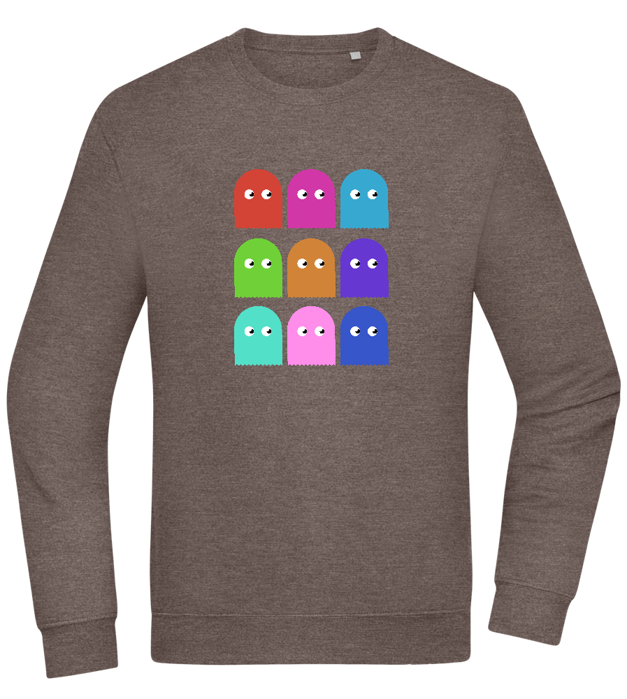 Classic Ghosts Design - Comfort Essential Unisex Sweater_CHARCOAL CHIN_front