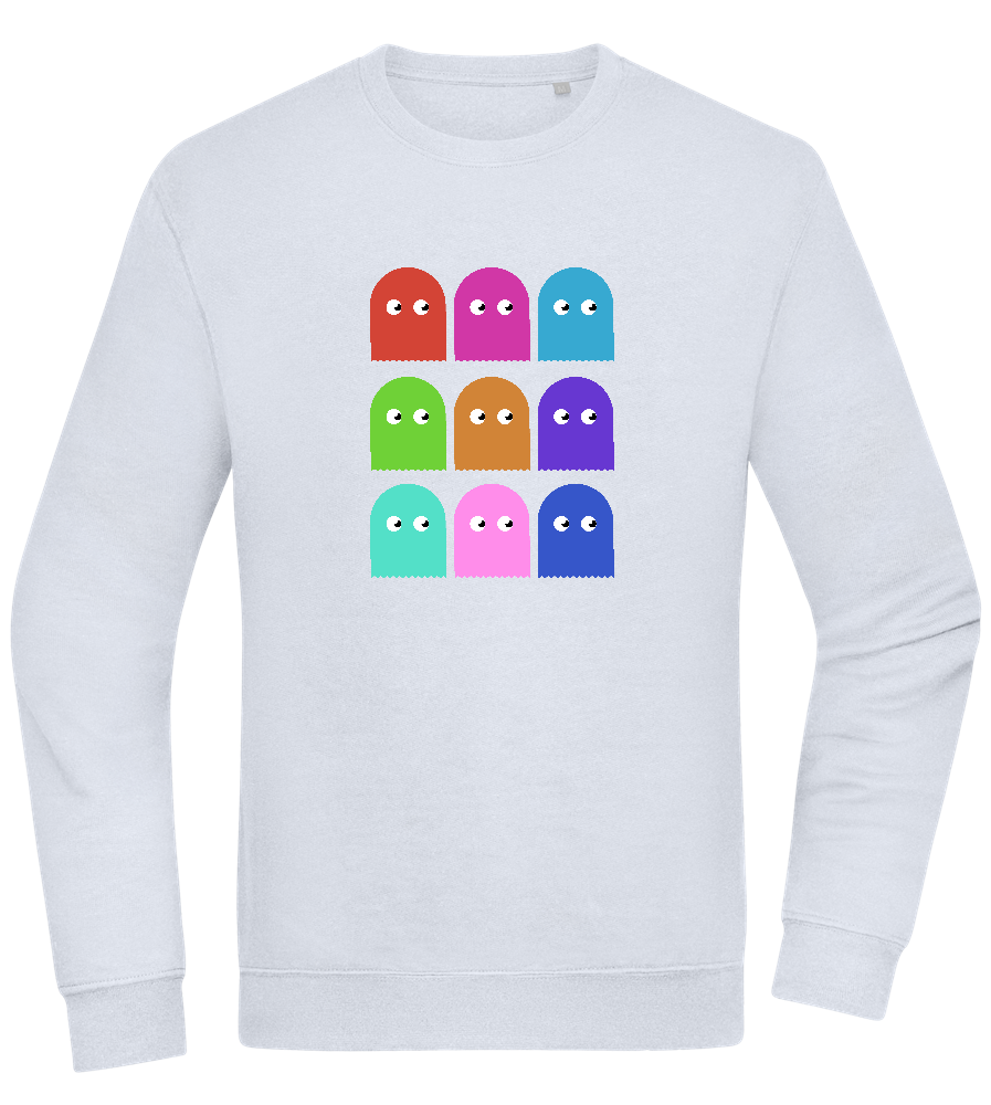 Classic Ghosts Design - Comfort Essential Unisex Sweater_CREAMY BLUE_front