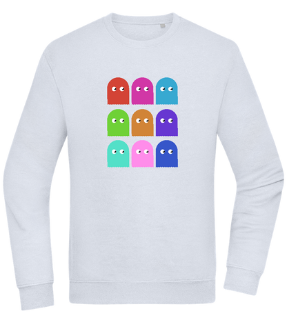 Classic Ghosts Design - Comfort Essential Unisex Sweater_CREAMY BLUE_front