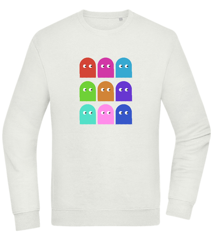 Classic Ghosts Design - Comfort Essential Unisex Sweater_CREAMY GREEN_front