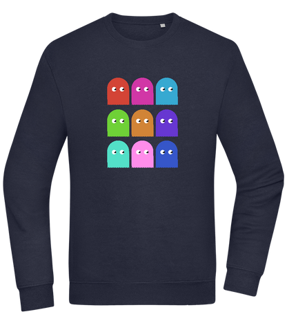 Classic Ghosts Design - Comfort Essential Unisex Sweater_FRENCH NAVY_front