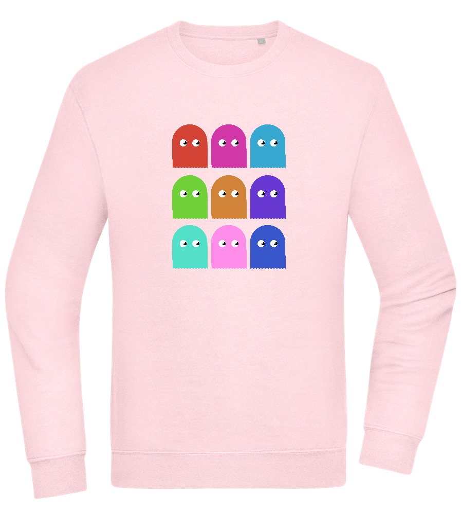 Classic Ghosts Design - Comfort Essential Unisex Sweater_LIGHT PEACH ROSE_front