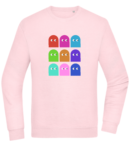 Classic Ghosts Design - Comfort Essential Unisex Sweater_LIGHT PEACH ROSE_front