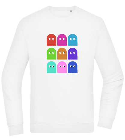 Classic Ghosts Design - Comfort Essential Unisex Sweater_WHITE_front