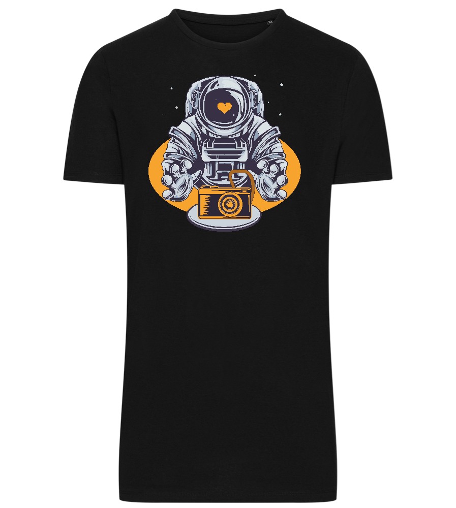 Spaceman Camera Design - Comfort men's long t-shirt_DEEP BLACK_front