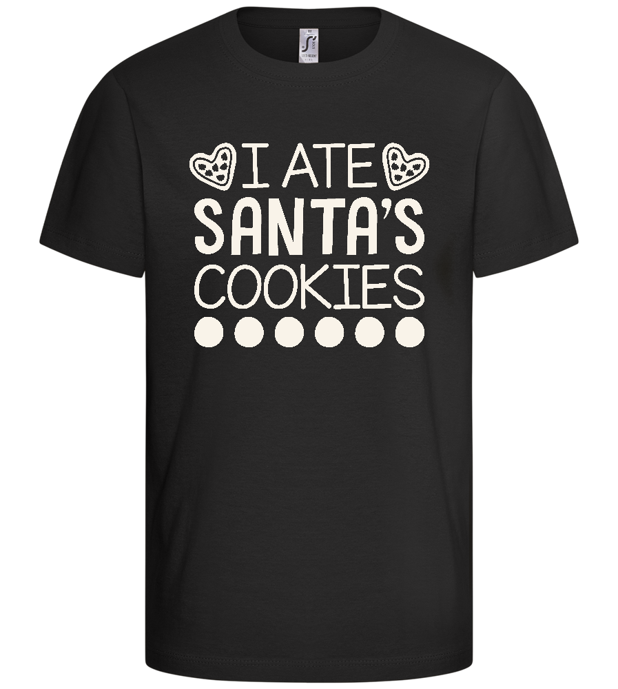 Santa's Cookies Design - Comfort kids fitted t-shirt_DEEP BLACK_front