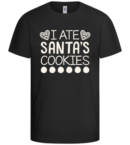 Santa's Cookies Design - Comfort kids fitted t-shirt_DEEP BLACK_front