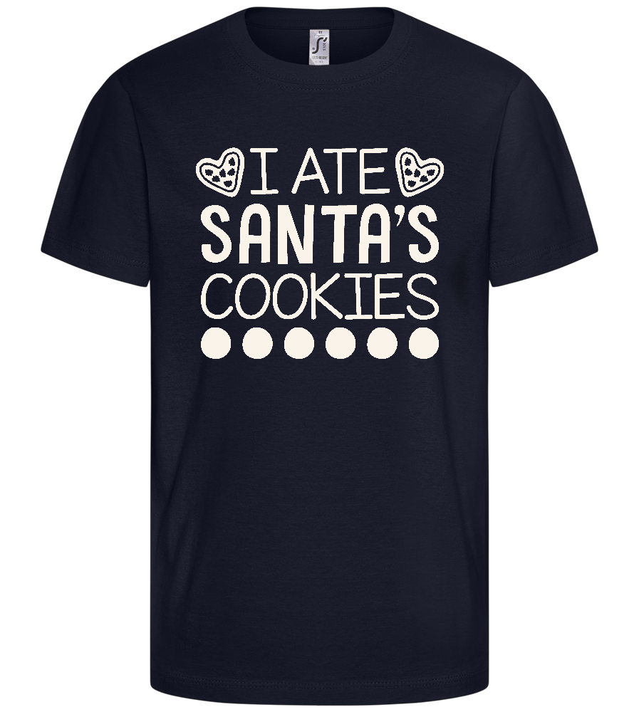 Santa's Cookies Design - Comfort kids fitted t-shirt_FRENCH NAVY_front