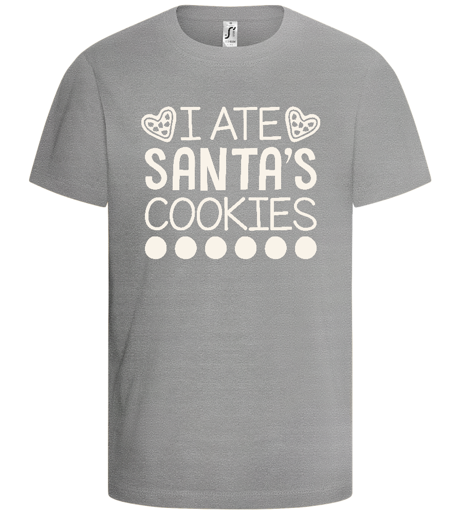 Santa's Cookies Design - Comfort kids fitted t-shirt_ORION GREY_front