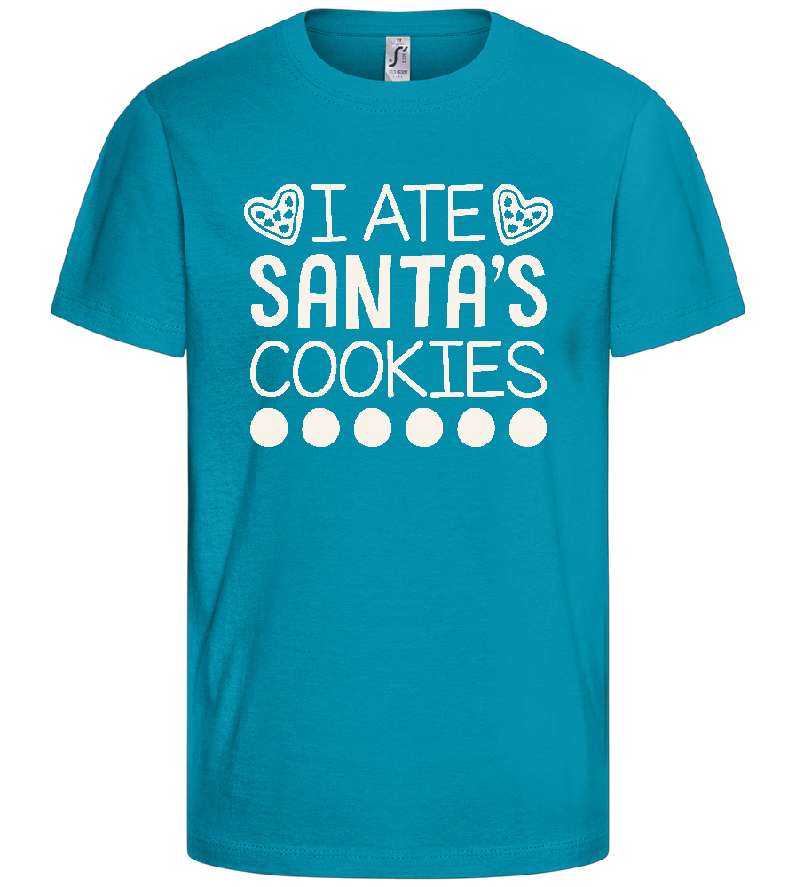 Santa's Cookies Design - Comfort kids fitted t-shirt_TURQUOISE_front