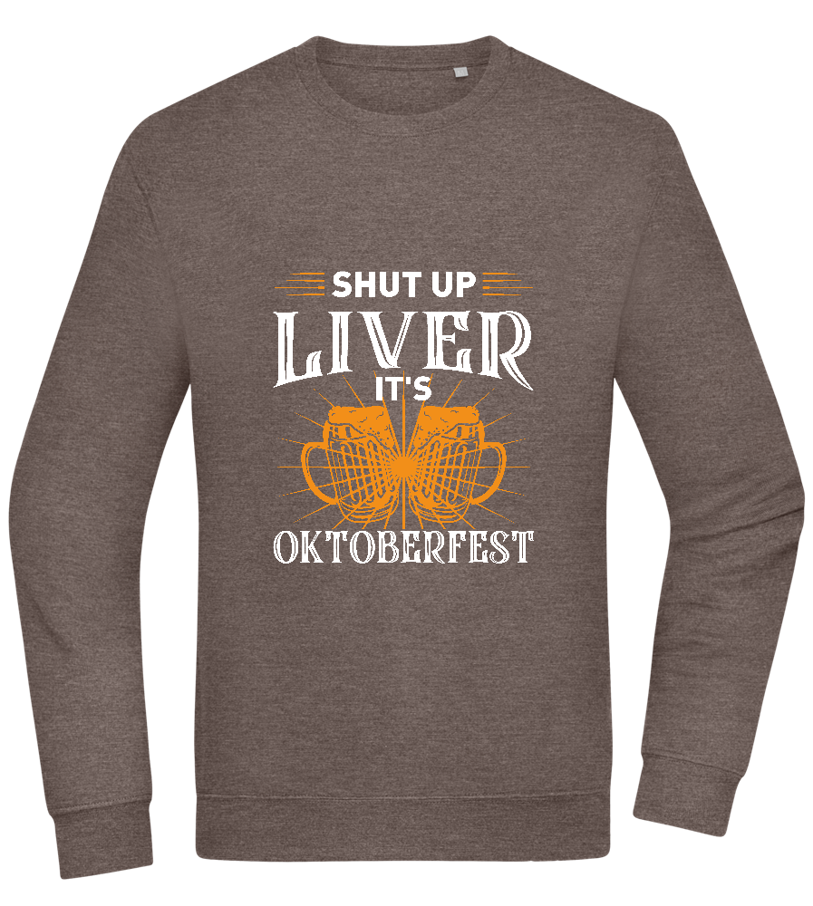 Shut Up Liver It's Oktoberfest Design - Comfort Essential Unisex Sweater_CHARCOAL CHIN_front