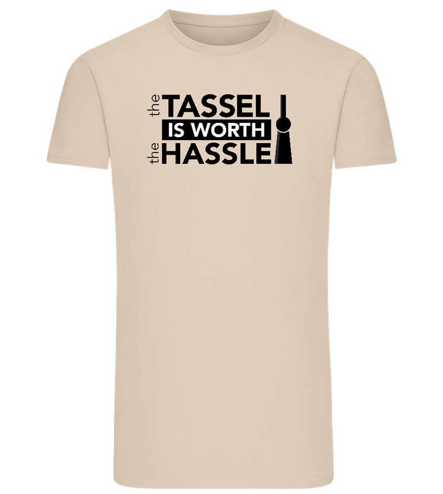 Worth The Hassle Design - Comfort men's fitted t-shirt_SILESTONE_front